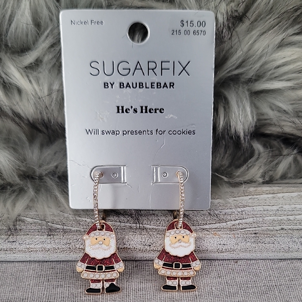 Sugarfix By Baublebar  Santa Claus Nickle Free Earrings